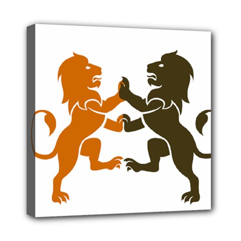 Lions Animals Wild Cats Mini Canvas 8  X 8  (stretched) by Semog4