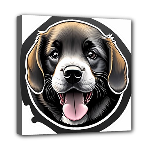 Dog Animal Puppy Pooch Pet Mini Canvas 8  X 8  (stretched) by Semog4