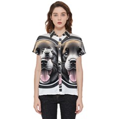 Dog Animal Puppy Pooch Pet Short Sleeve Pocket Shirt by Semog4