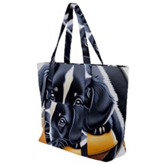 Dog Animal Cute Pet Puppy Pooch Zip Up Canvas Bag by Semog4