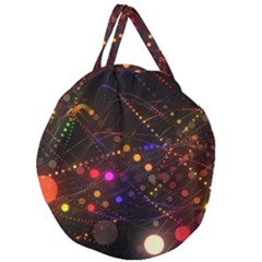 Abstract Light Star Design Laser Light Emitting Diode Giant Round Zipper Tote by Semog4