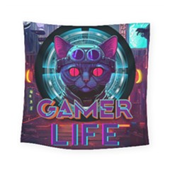 Gamer Life Square Tapestry (small) by minxprints