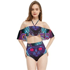 Gamer Life Halter Flowy Bikini Set  by minxprints