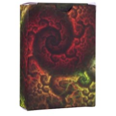 Green And Red Lights Wallpaper Fractal Digital Art Artwork Playing Cards Single Design (rectangle) With Custom Box by Semog4