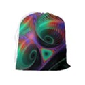 Circle Art 3d Artwork Graphics Vortex Colorful Digital Art Drawstring Pouch (XL) View2