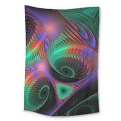 Circle Art 3d Artwork Graphics Vortex Colorful Digital Art Large Tapestry by Semog4