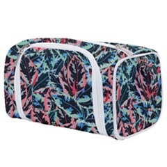Leaves Leaf Pattern Patterns Colorfu Toiletries Pouch by Semog4