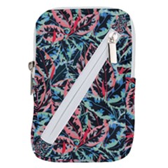 Leaves Leaf Pattern Patterns Colorfur Belt Pouch Bag (small) by Semog4