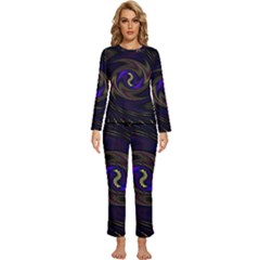 Manadala Twirl Abstract Womens  Long Sleeve Lightweight Pajamas Set by Semog4