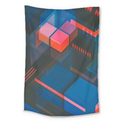 Minimalist Abstract Shaping Abstract Digital Art Minimalism Large Tapestry by Semog4
