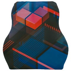 Minimalist Abstract Shaping Abstract Digital Art Minimalism Car Seat Velour Cushion  by Semog4