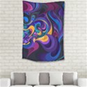 Colorful Waves Abstract Waves Curves Art Abstract Material Material Design Small Tapestry View2