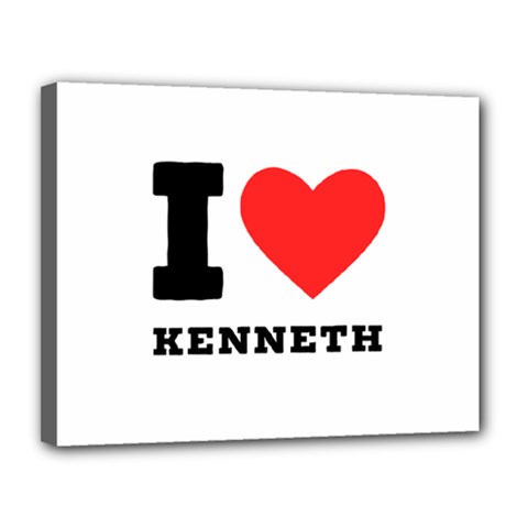 I Love Kenneth Canvas 14  X 11  (stretched) by ilovewhateva