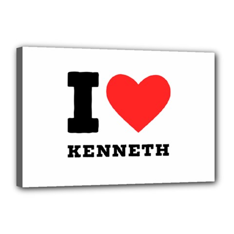 I Love Kenneth Canvas 18  X 12  (stretched) by ilovewhateva