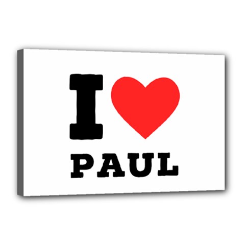 I Love Paul Canvas 18  X 12  (stretched) by ilovewhateva