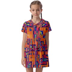 Background Graphic Beautiful Wallpaper Art Abstract Kids  Asymmetric Collar Dress by Jancukart