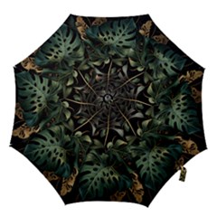 Tropical Leaves Leaf Foliage Monstera Nature Home Hook Handle Umbrellas (small) by Jancukart