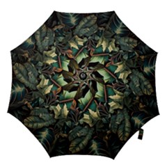 Tropical Leaf Leaves Foliage Monstera Nature Hook Handle Umbrellas (medium) by Jancukart