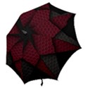 Red Black Abstract Pride Abstract Digital Art Hook Handle Umbrellas (Large) View2