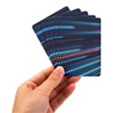 Orange Blue Dot Dots Lines Abstract Abstract Digital Art Playing Cards Single Design (Rectangle) with Custom Box View3