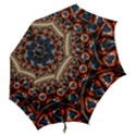 Fractal Floral Ornaments Rings 3d Sphere Floral Pattern Neon Art Hook Handle Umbrellas (Medium) View2