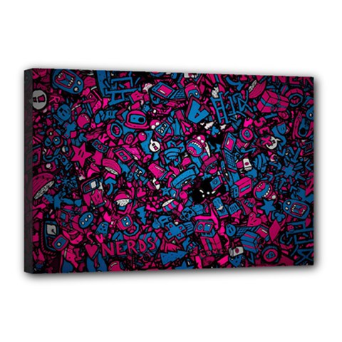 Grafitti Graffiti Abstract Artwork Digital Canvas 18  X 12  (stretched) by Semog4