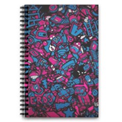Grafitti Graffiti Abstract Artwork Digital 5 5  X 8 5  Notebook by Semog4