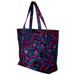 Grafitti Graffiti Abstract Artwork Digital Zip Up Canvas Bag by Semog4