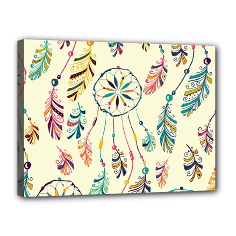 Dreamcatcher Abstract Pattern Canvas 16  X 12  (stretched) by Semog4