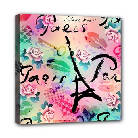 From Paris Abstract Art Pattern Mini Canvas 8  X 8  (stretched) by Semog4