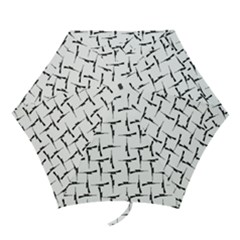 Precision Pursuit: Hunting Motif Black And White Pattern Mini Folding Umbrellas by dflcprintsclothing