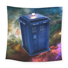 The Police Box Tardis Time Travel Device Used Doctor Who Square Tapestry (large) by Semog4
