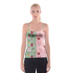 Flat Christmas Pattern Collection Spaghetti Strap Top by Semog4