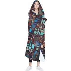 Stained Glass Mosaic Abstract Wearable Blanket by Semog4