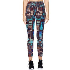 Stained Glass Mosaic Abstract Pocket Leggings  by Semog4