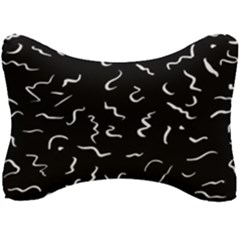 Scribbles Lines Drawing Picture Seat Head Rest Cushion by Semog4