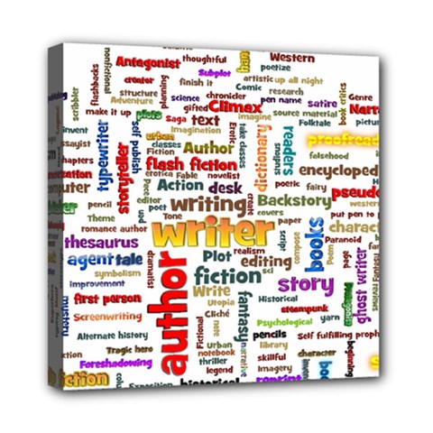 Writing Author Motivation Words Mini Canvas 8  X 8  (stretched) by Semog4