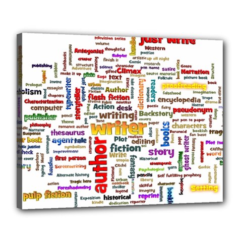 Writing Author Motivation Words Canvas 20  X 16  (stretched) by Semog4