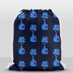 Flower Vase Pattern Drawstring Bag (small) by Ravend