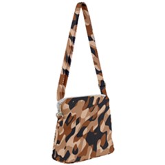 Abstract Camouflage Pattern Zipper Messenger Bag by Jack14