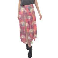 Background Abstract Velour Split Maxi Skirt by Semog4