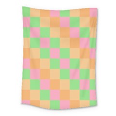 Checkerboard-pastel-squares Medium Tapestry by Semog4