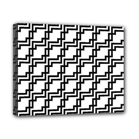 Pattern-monochrome-repeat Canvas 10  X 8  (stretched) by Semog4