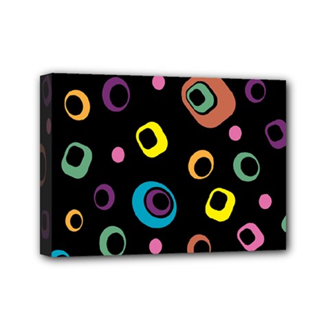 Abstract-background-retro-60s-70s Mini Canvas 7  X 5  (stretched) by Semog4
