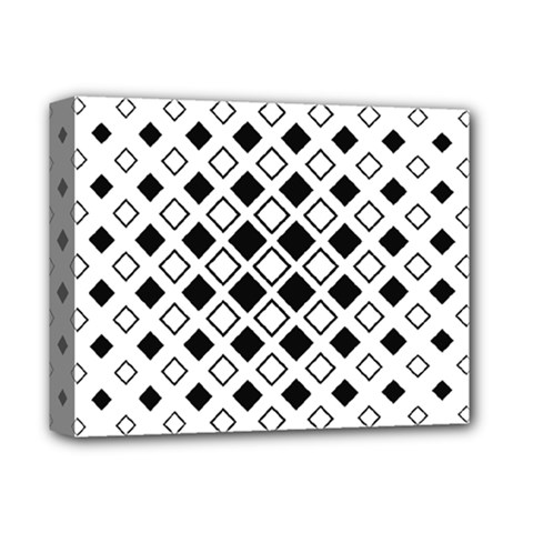 Square-diagonal-pattern-monochrome Deluxe Canvas 14  X 11  (stretched) by Semog4