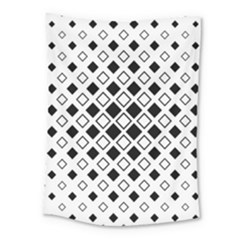 Square-diagonal-pattern-monochrome Medium Tapestry by Semog4