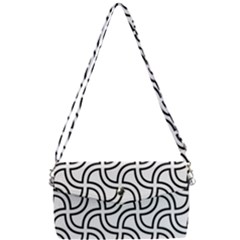 Pattern-monochrome-repeat- Removable Strap Clutch Bag by Semog4