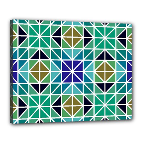 Mosaic-triangle-symmetry- Canvas 20  X 16  (stretched) by Semog4