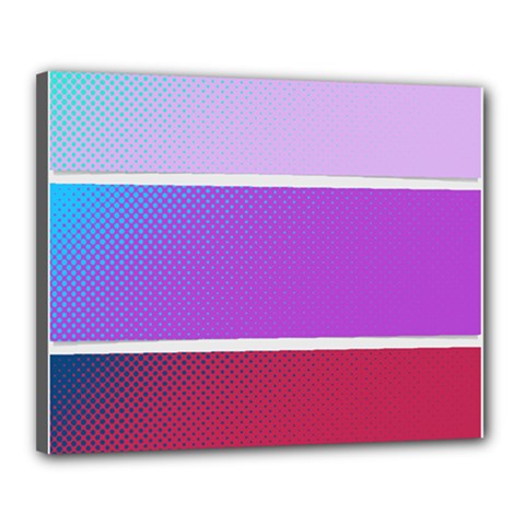 Pattern-banner-set-dot-abstract Canvas 20  X 16  (stretched) by Semog4