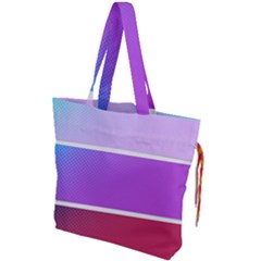 Pattern-banner-set-dot-abstract Drawstring Tote Bag by Semog4